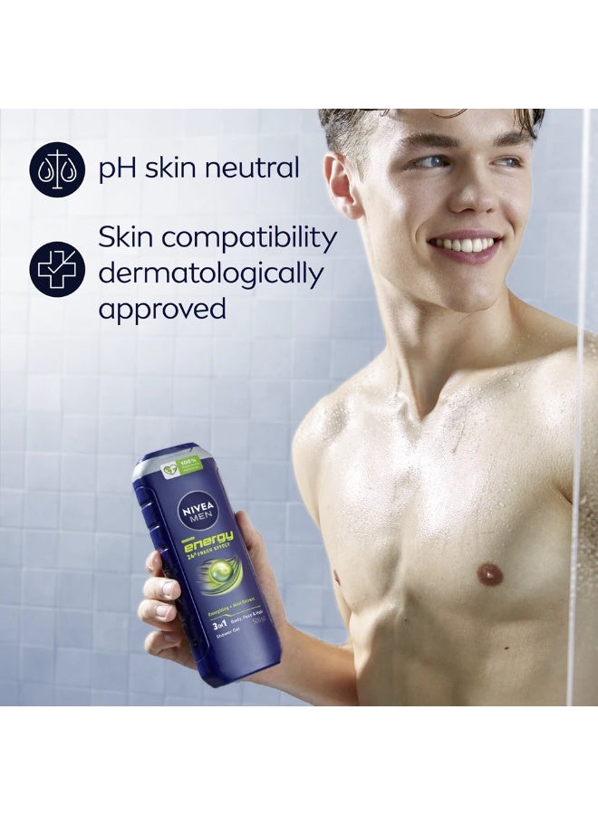 Nivea Men Energy Gel Douche 3en1 Fraicheur 24H 500 ml - Image 3